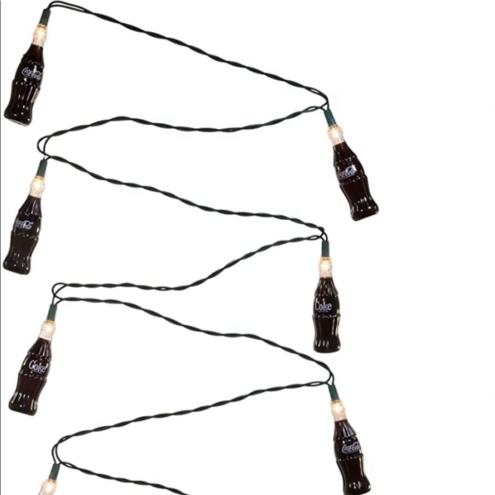 Coca Cola VTG Coke Glass Bottles String Light Set